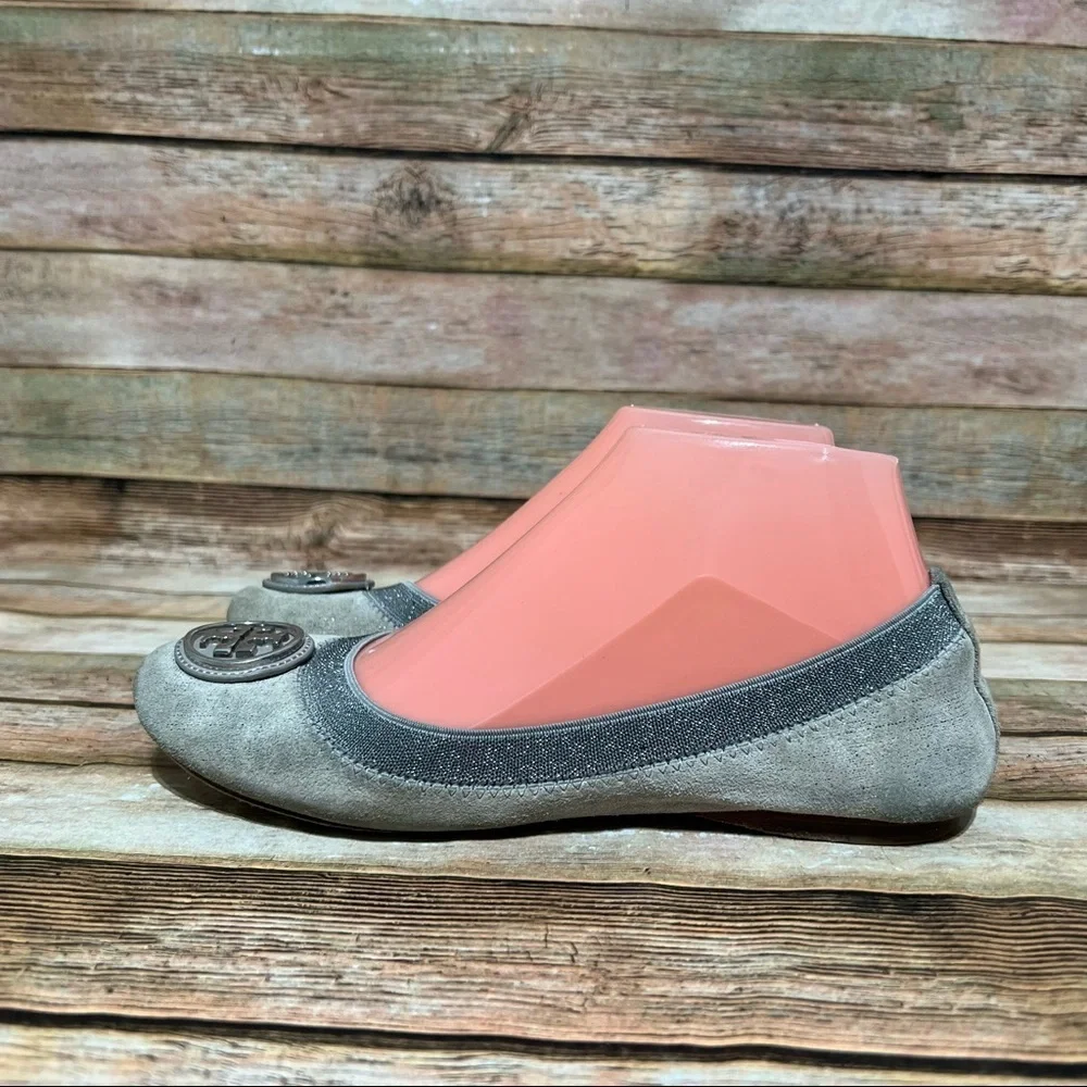Tory Burch Silver Coraline Flats